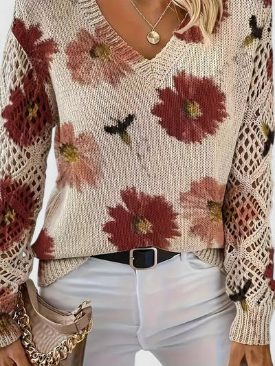 Aurélie™ | Elegant pullover mit Blumenmuster