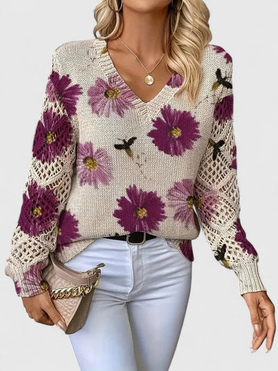 Aurélie™ | Elegant pullover mit Blumenmuster