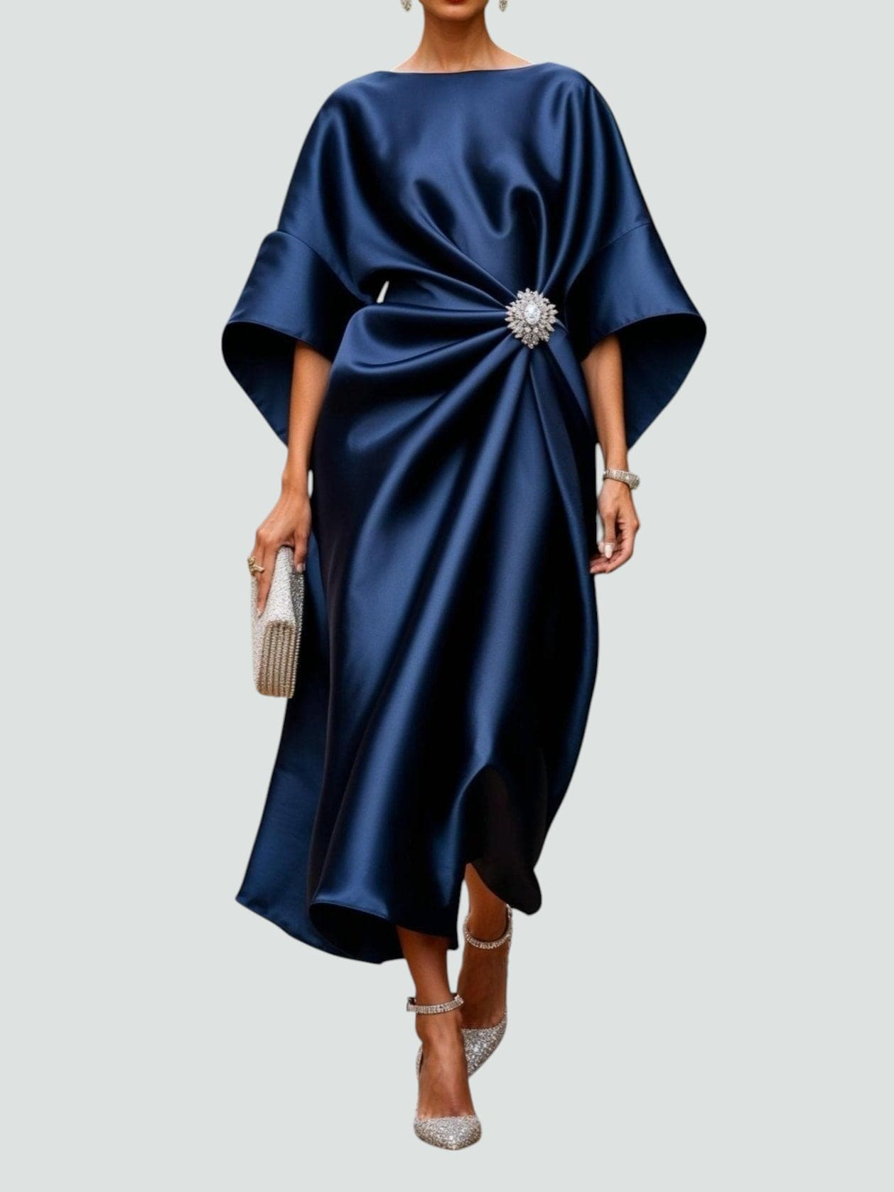 Albertine™ |  Elegantes langes Kleid aus Satin