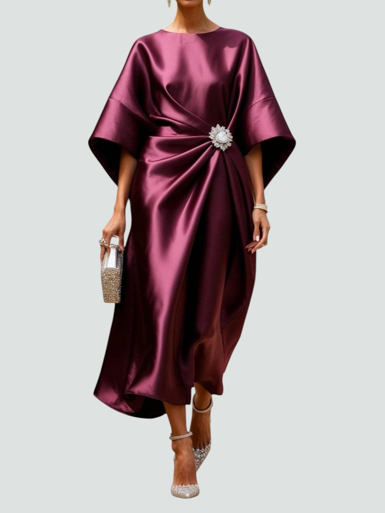 Albertine™ |  Elegantes langes Kleid aus Satin