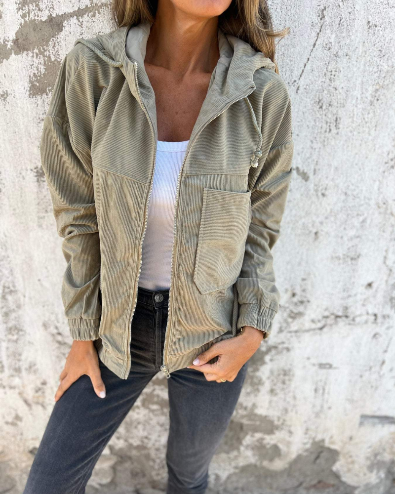 Isa™ | Jacke aus geripptem Samt