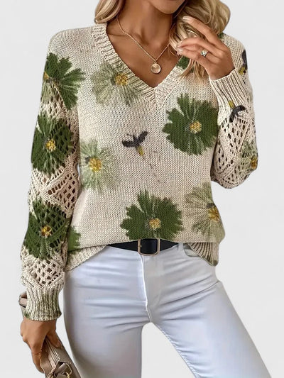 Aurélie™ | Elegant pullover mit Blumenmuster