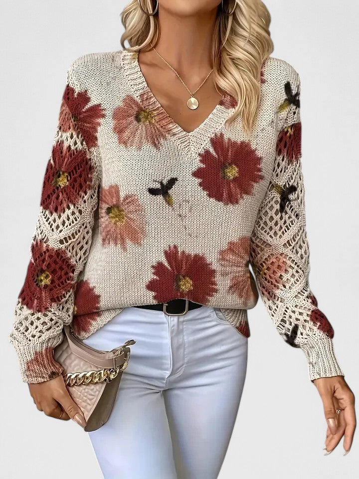 Aurélie™ | Elegant pullover mit Blumenmuster