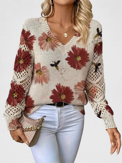 Aurélie™ | Elegant pullover mit Blumenmuster