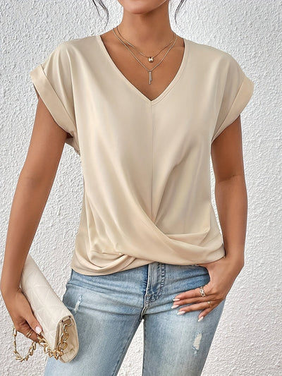 Gigi™ - Schickes Top mit Knoten und V-Ausschnitt