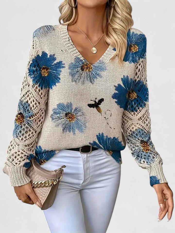 Aurélie™ | Elegant pullover mit Blumenmuster