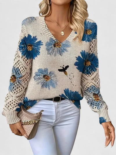 Aurélie™ | Elegant pullover mit Blumenmuster