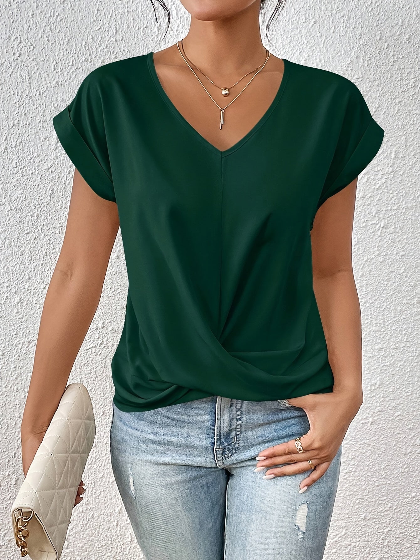 Gigi™ - Schickes Top mit Knoten und V-Ausschnitt