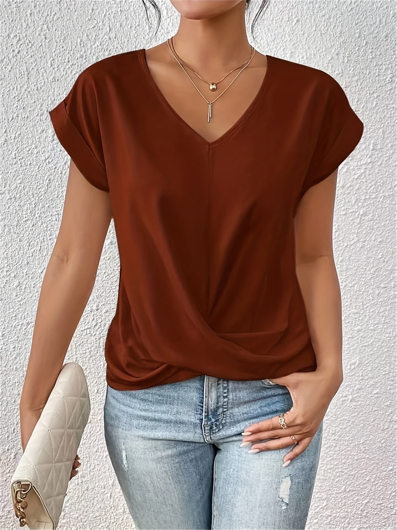 Gigi™ - Schickes Top mit Knoten und V-Ausschnitt