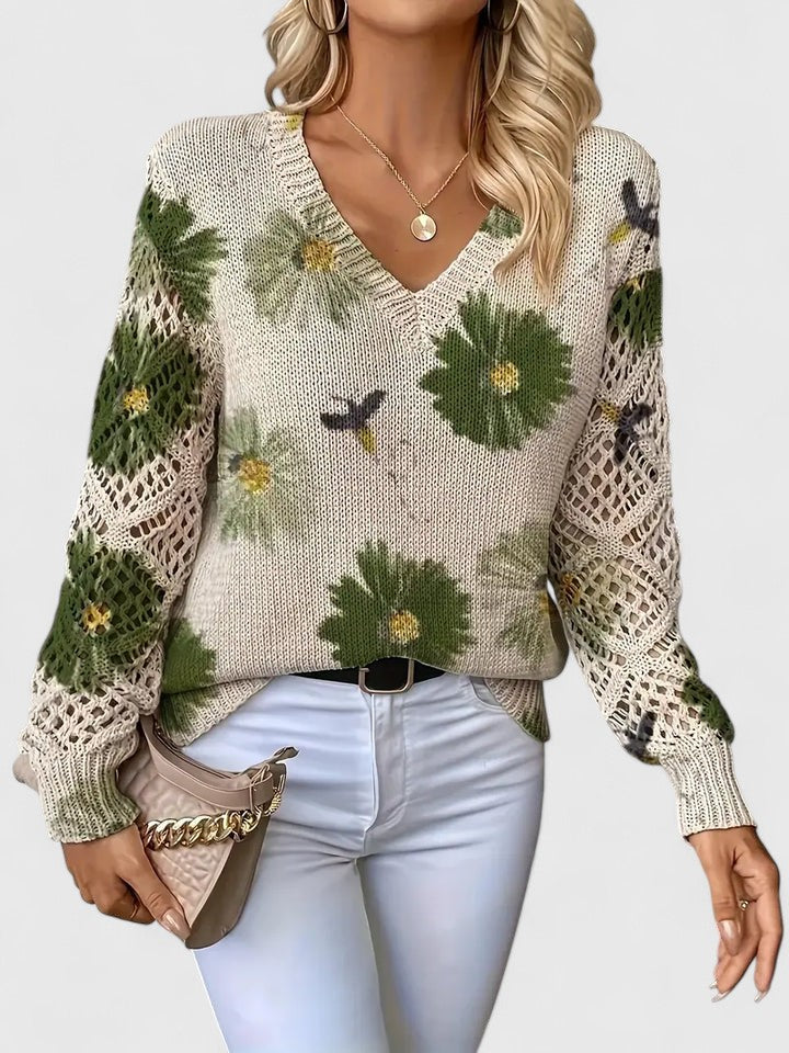 Aurélie™ | Elegant pullover mit Blumenmuster