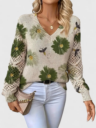 Aurélie™ | Elegant pullover mit Blumenmuster