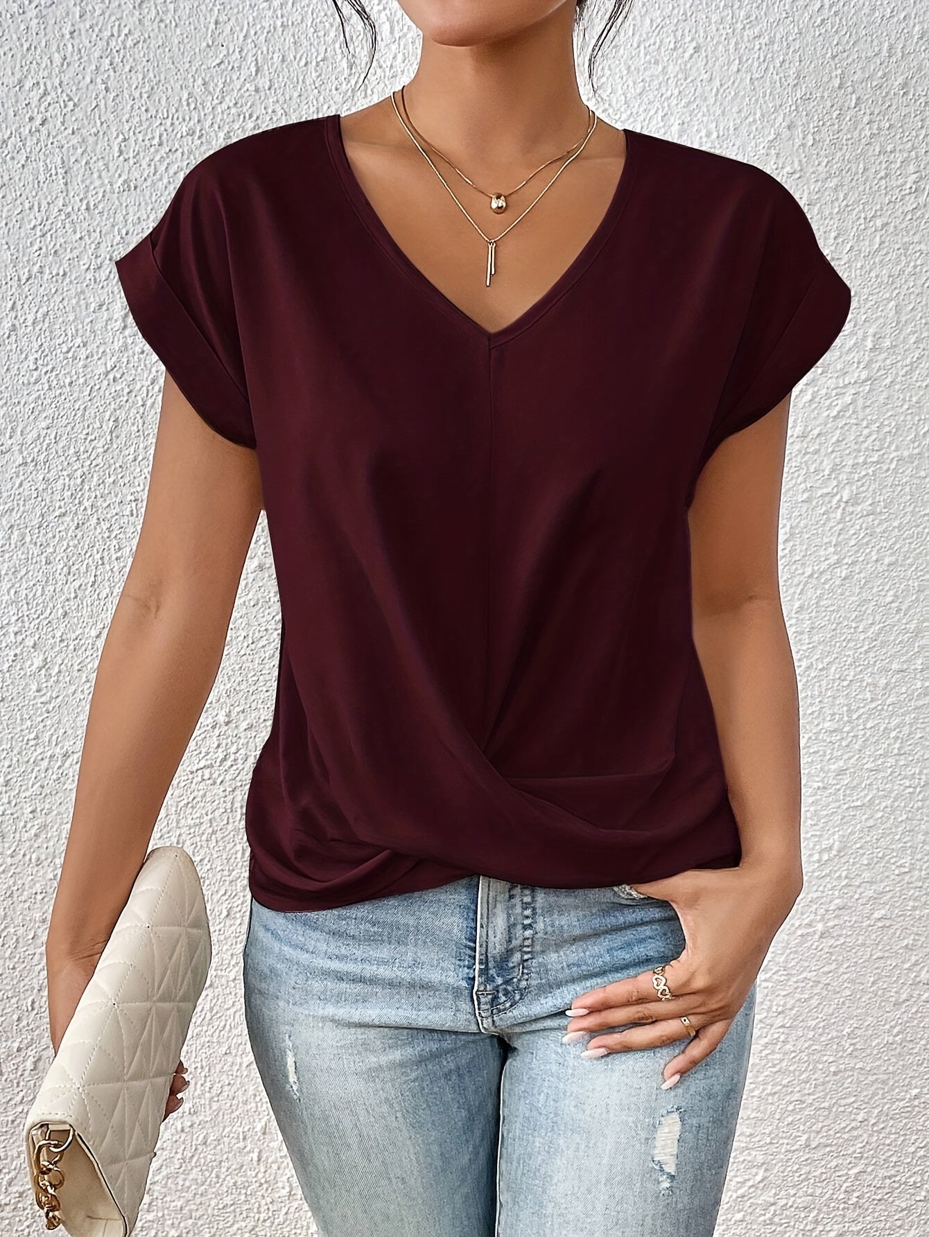Gigi™ - Schickes Top mit Knoten und V-Ausschnitt