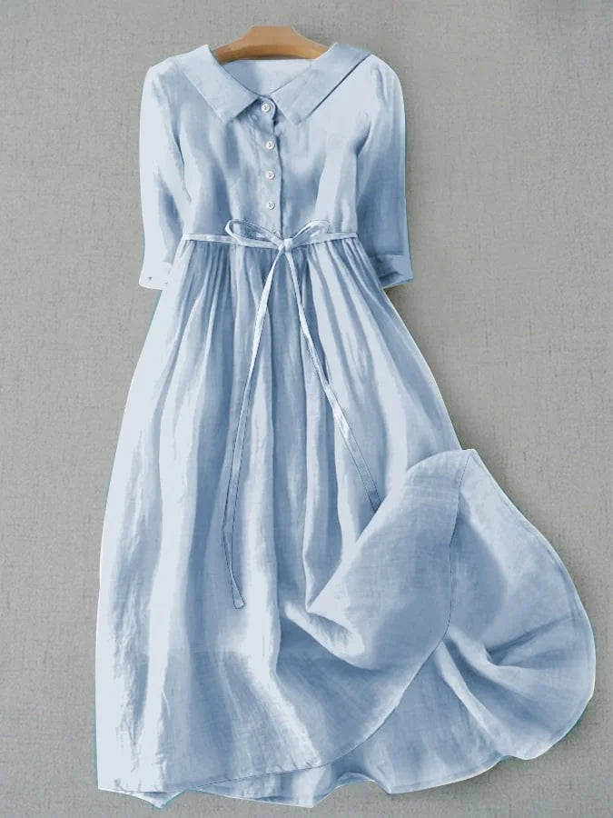 Lux™ | Elegantes Kurzarmkleid mit Taillenschnürung