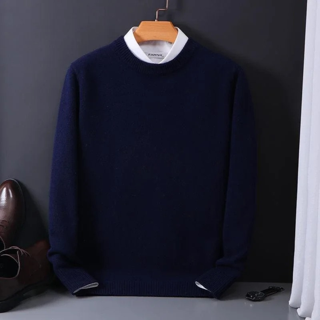 Thierry™ | Kaschmirpullover mit Rundhalsausschnitt