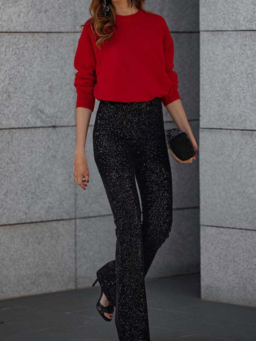 Peggy™ - Glockenbodenhose mit Pailletten