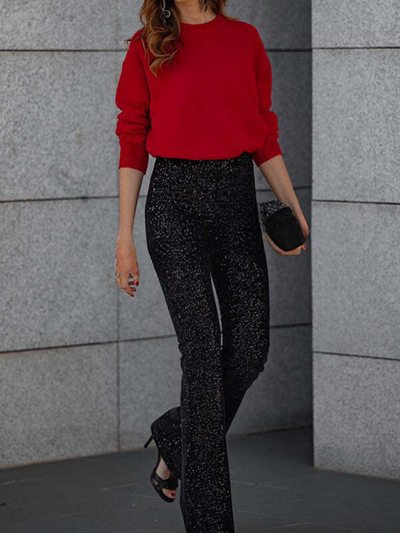 Peggy™ - Glockenbodenhose mit Pailletten