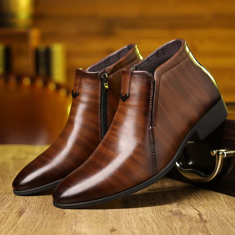 Alfred™ | Beckett Lederstiefel mit Reißverschluss