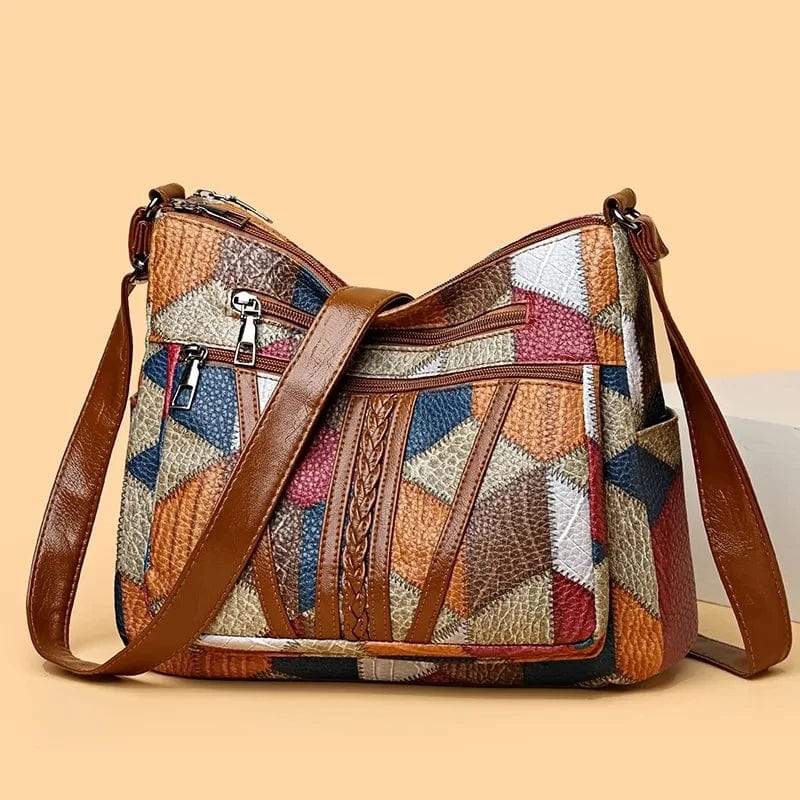 Solara™ | Mosaik-Lederhandtasche