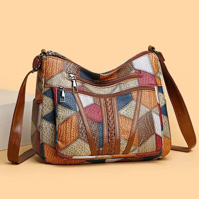 Solara™ | Mosaik-Lederhandtasche