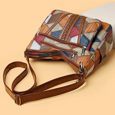 Solara™ | Mosaik-Lederhandtasche