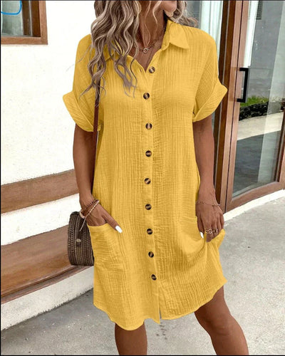 Renata™ - Übergroßes Polokleid aus gewebtem Stoff