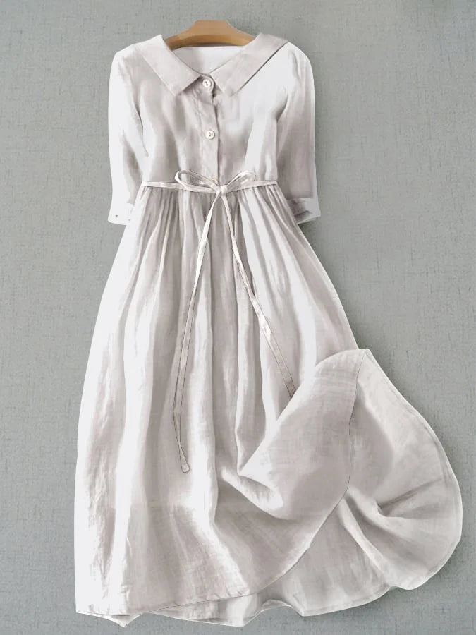 Lux™ | Elegantes Kurzarmkleid mit Taillenschnürung
