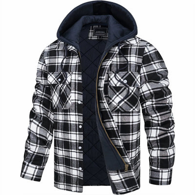 Julius™ | Karierte Jacke mit Reißverschluss