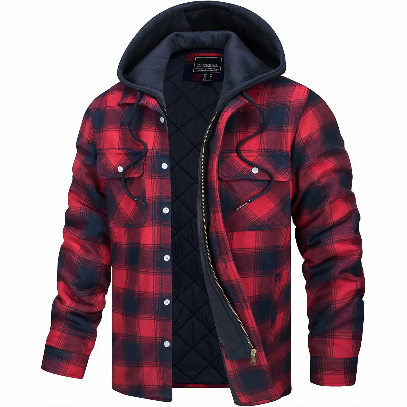Julius™ | Karierte Jacke mit Reißverschluss