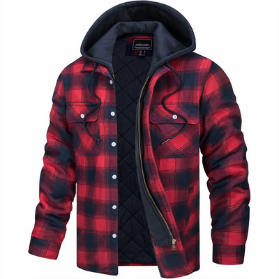 Julius™ | Karierte Jacke mit Reißverschluss
